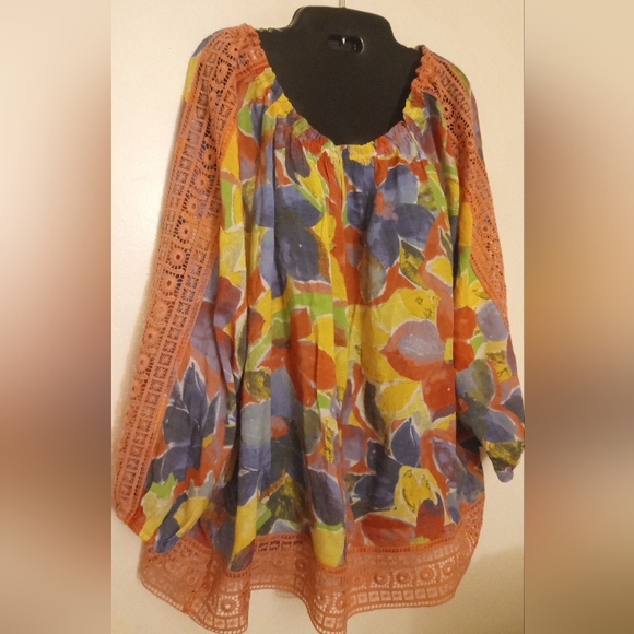 Pink Lace Trim Blouse EUC - Picture 1 of 2